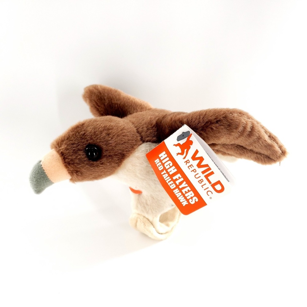 Wild Replublic High Flyers Red Tailed Hawk 8" Plush Snap Bracelet Sounds Works
